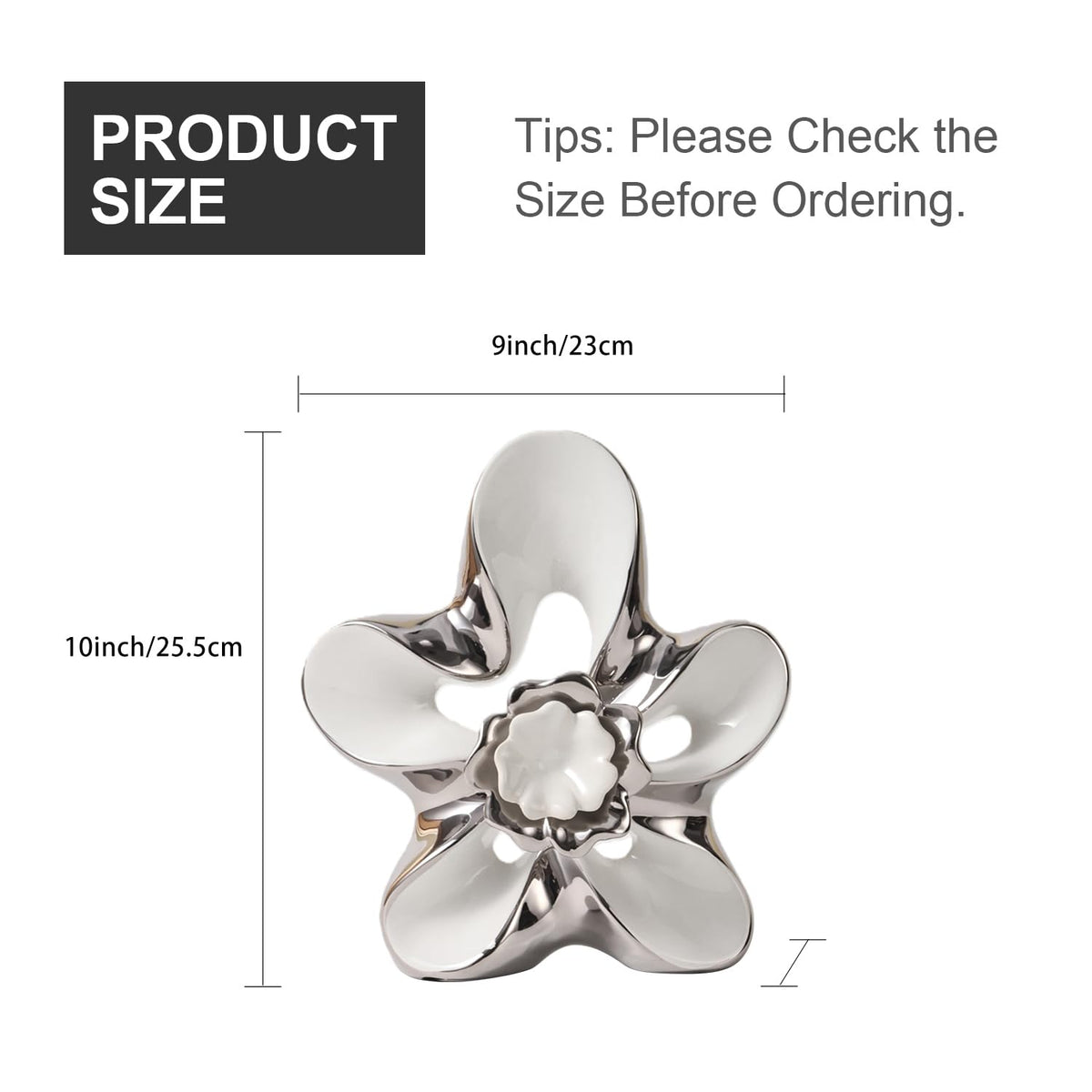 Ceramic Statue Home Decor Aesthetic Abstract Flower - Dneuoir Official Imagery - 4