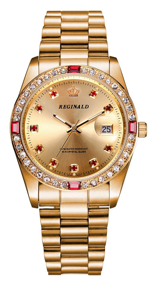 MASTOP Luxury Casual Sports Women's Men's Diamond Stainless - Product Imagery