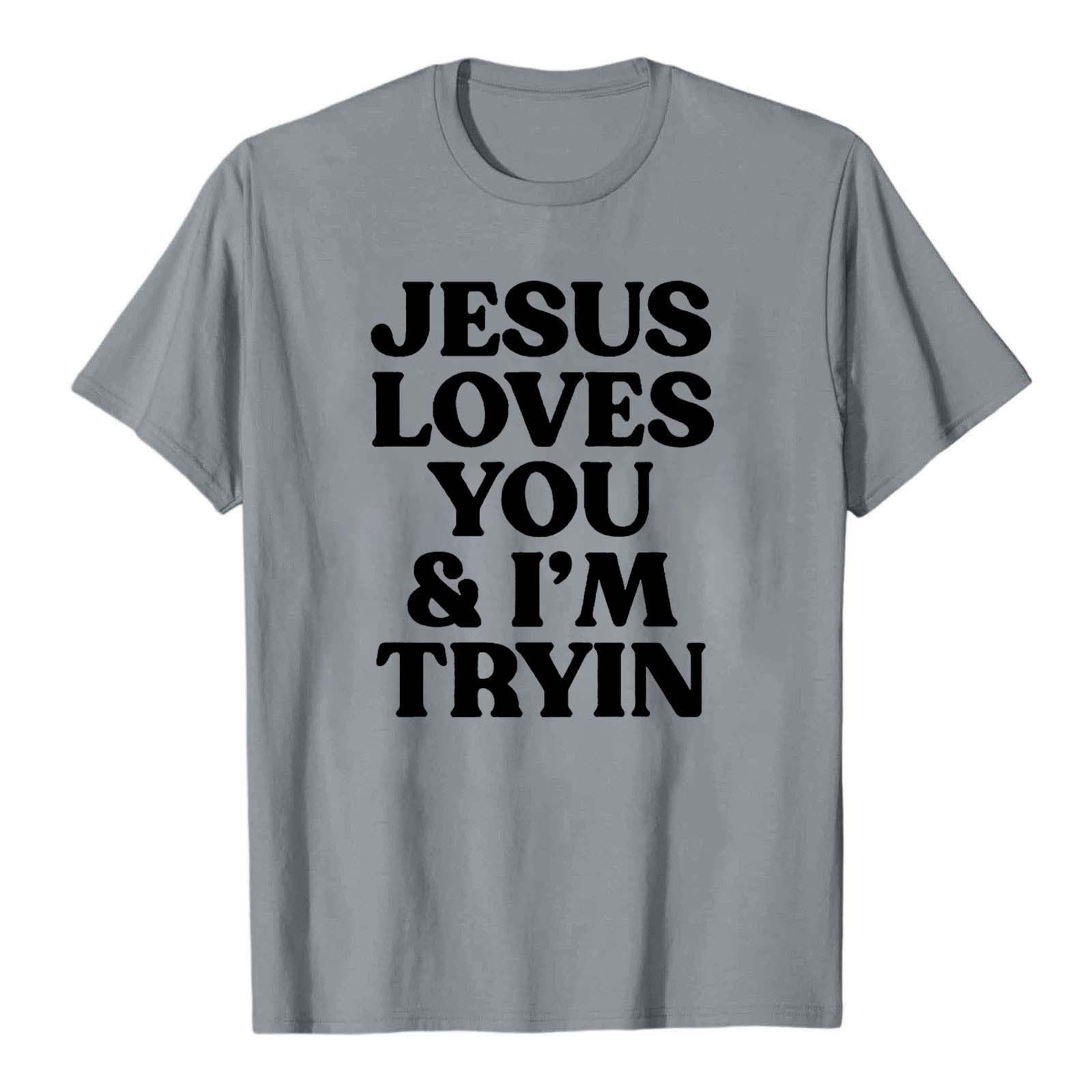 Womens T-Shirt Short Sleeve Cute Print Tees Tops Crew Neck Loose - Generic