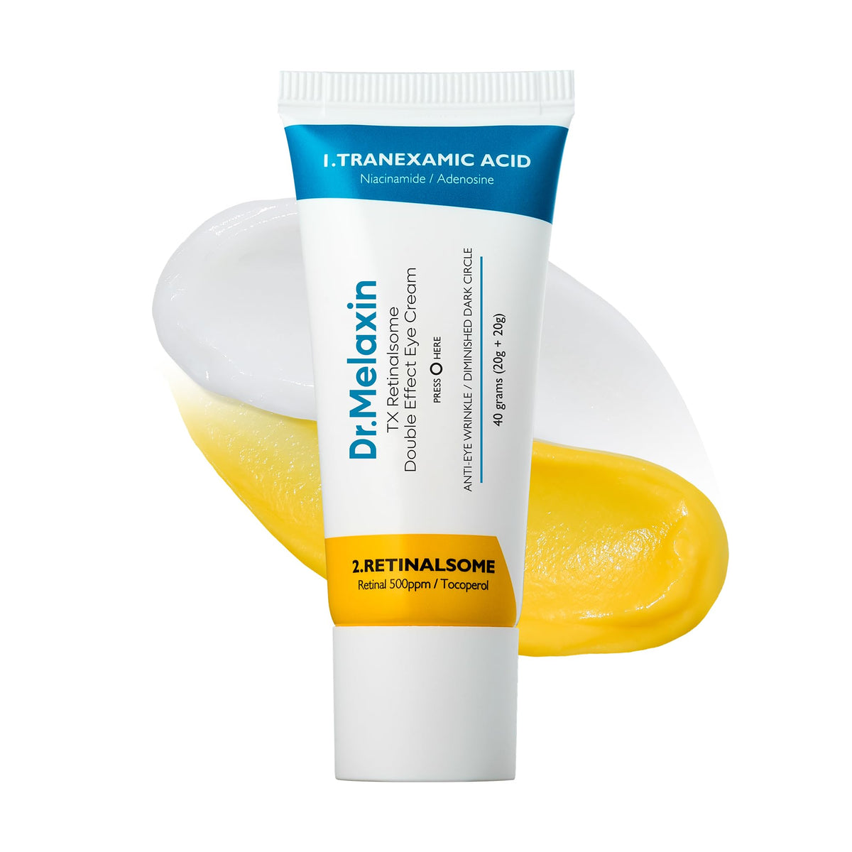 DR MELAXIN TX Tranexamic Acid Retinalsome Dual Eye Cream - Dr.Melaxin Official Imagery - 2
