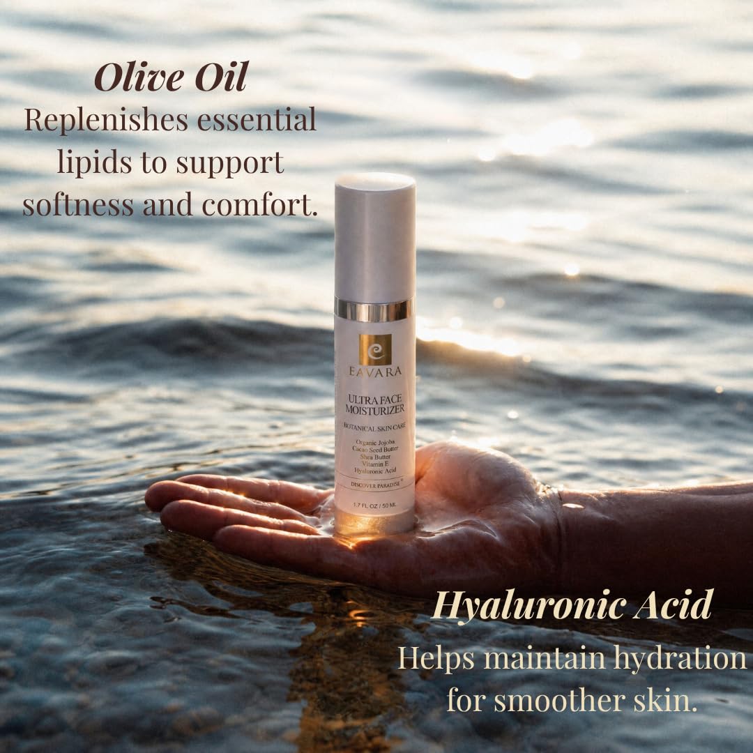 Organic Face Moisturizer Collagen Peptides Hyaluronic Acid 1 - Eavara Official Imagery - 6