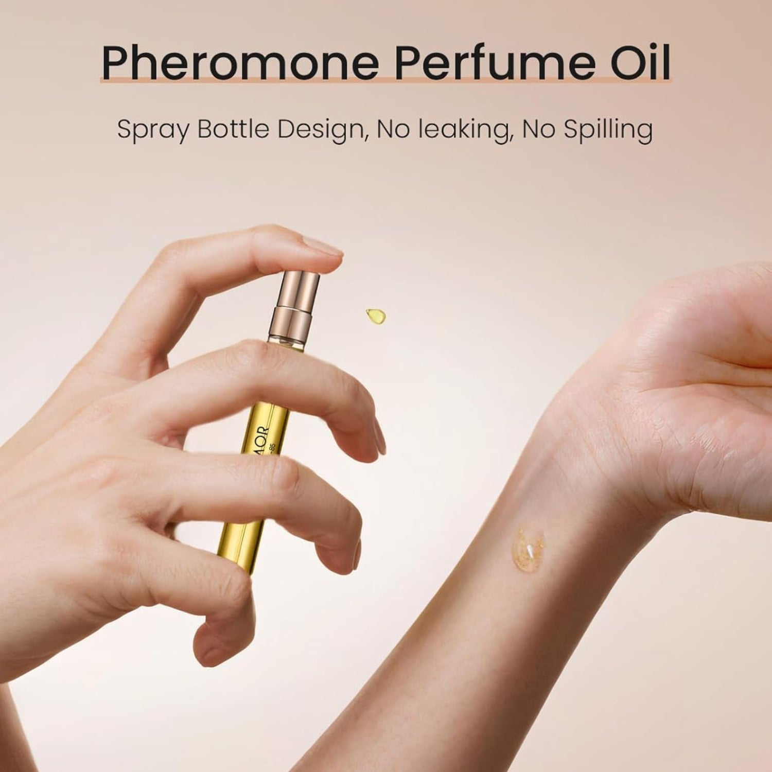 PUREAMOR Cherry Blossom pheromone perfume for women in a 10ml alcohol-free spray bottle, featuring floral cherry blossom design.