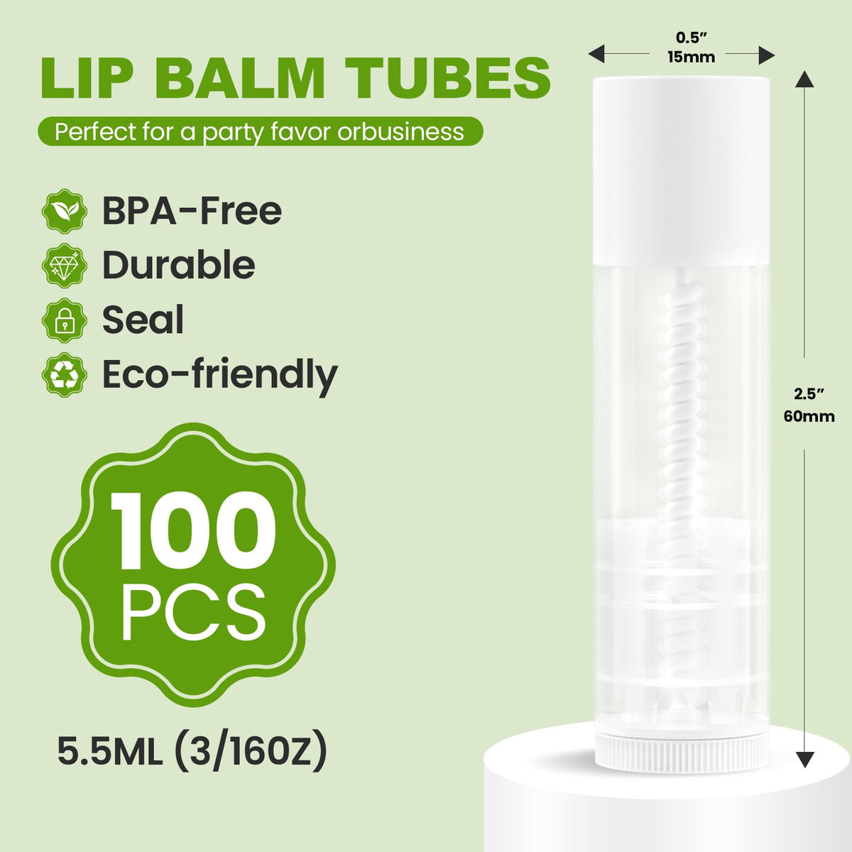 100 Pack Empty Lip Balm Tubes 5 5ml Twist Up lipsticks - Chinhonr Official Imagery - 3