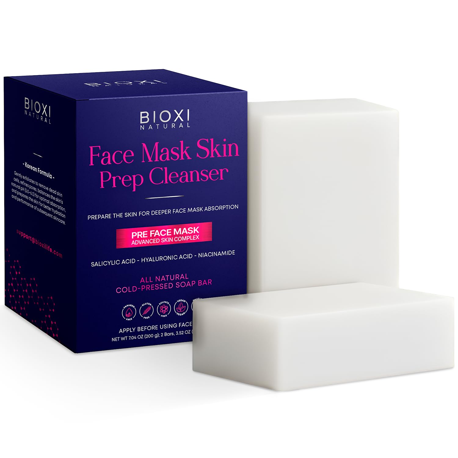 Face Mask Skin Prep Soap Bar - Prepare the Skin for Deeper Face - Product Imagery