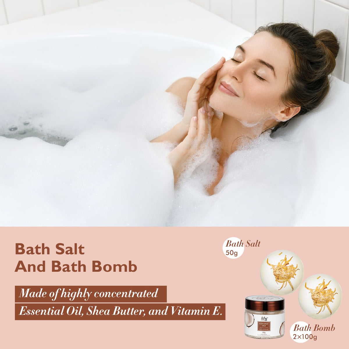 Mothers Day Gifts for Women 18Pcs Bath and Body Gift Basket - LILY ROY Official Imagery - 5
