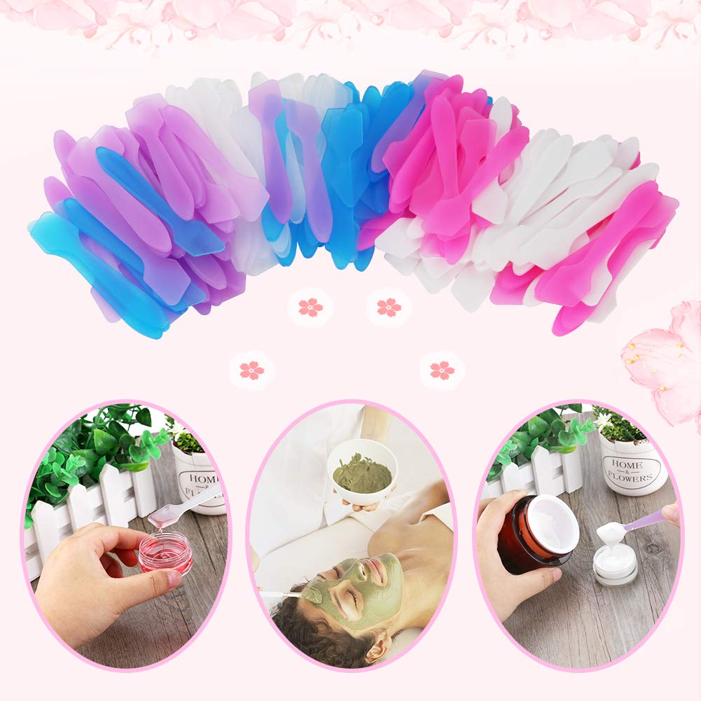 150 Pack MINI Makeup Spatulas Reusable Cream Tip Spatulas - Accmor Official Product Imagery - 6