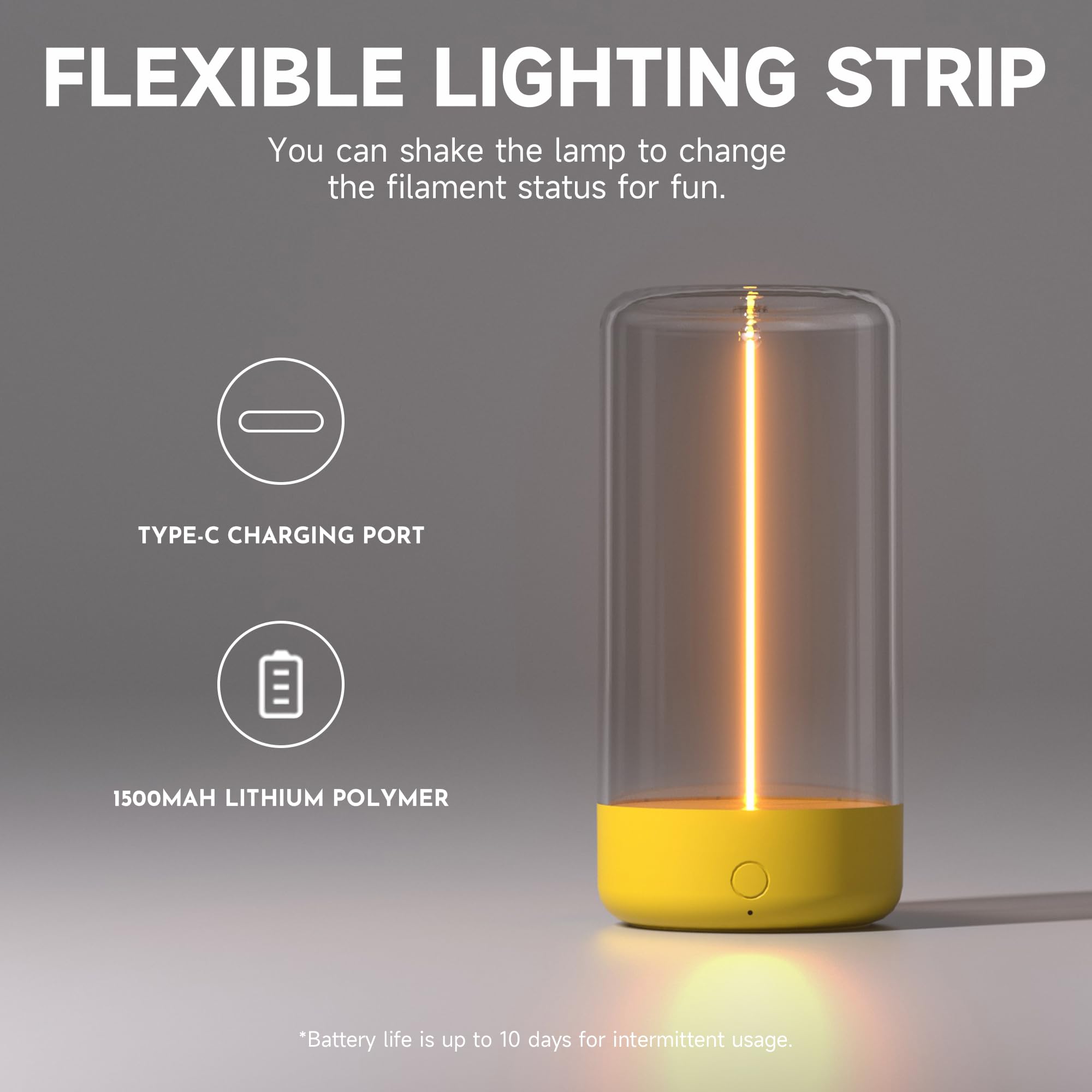 AUGE LIGHT Mini Minimalist Table Lamp, Cordless Lamp, Rechargeable Lam - View 8