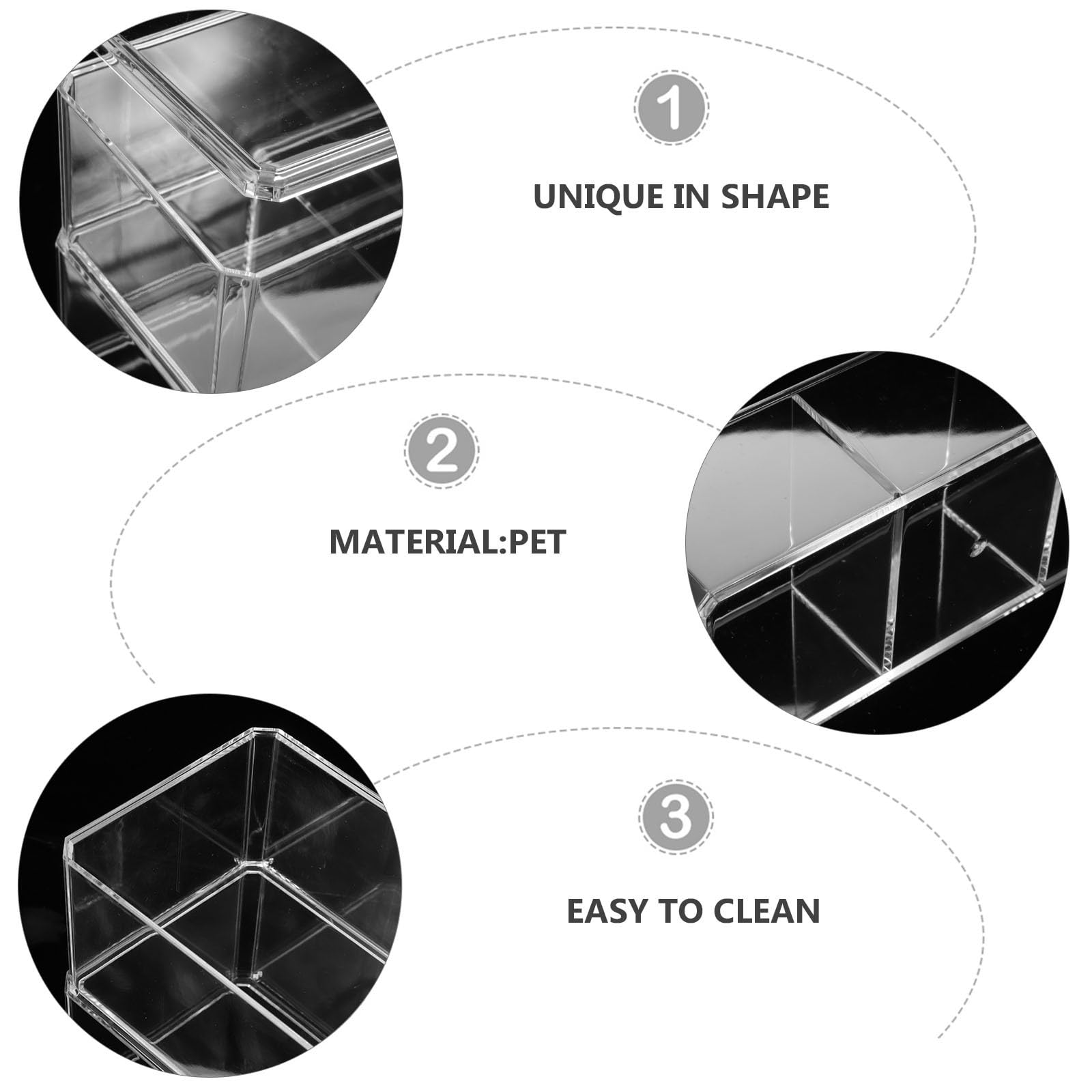 MAGICLULU 2-layer acrylic makeup puff and sponge organizer caddy with compartments for beauty tools and cosmetics.