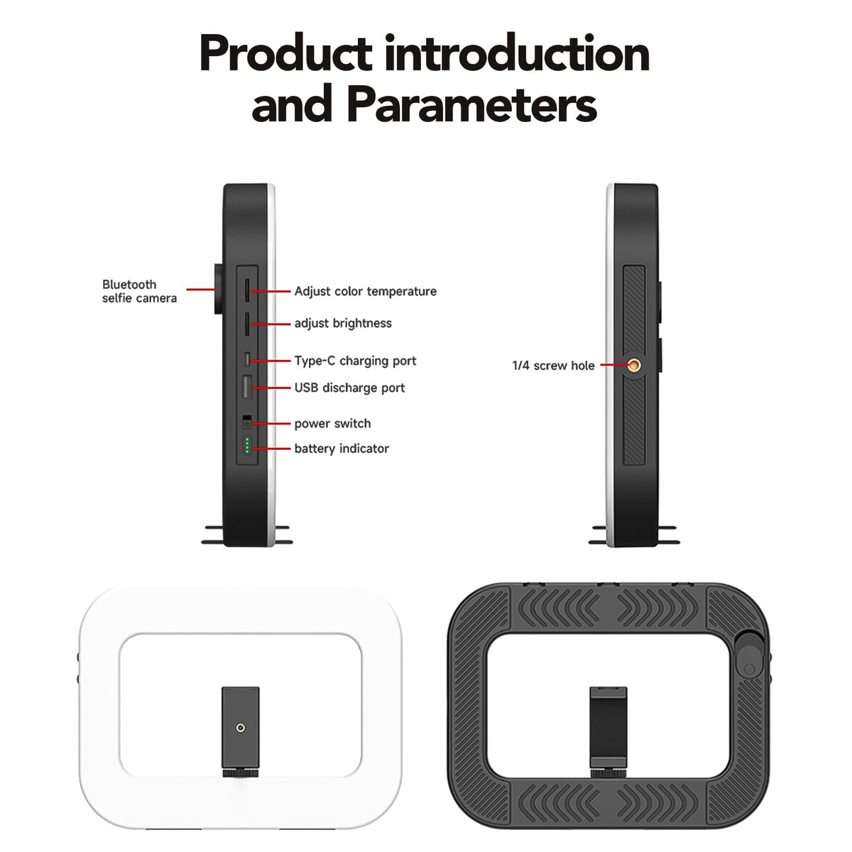 Phone Ring Light with 80 Tall Tripod Stand Built in 8000mAh - Nagnahz Official Imagery - 8