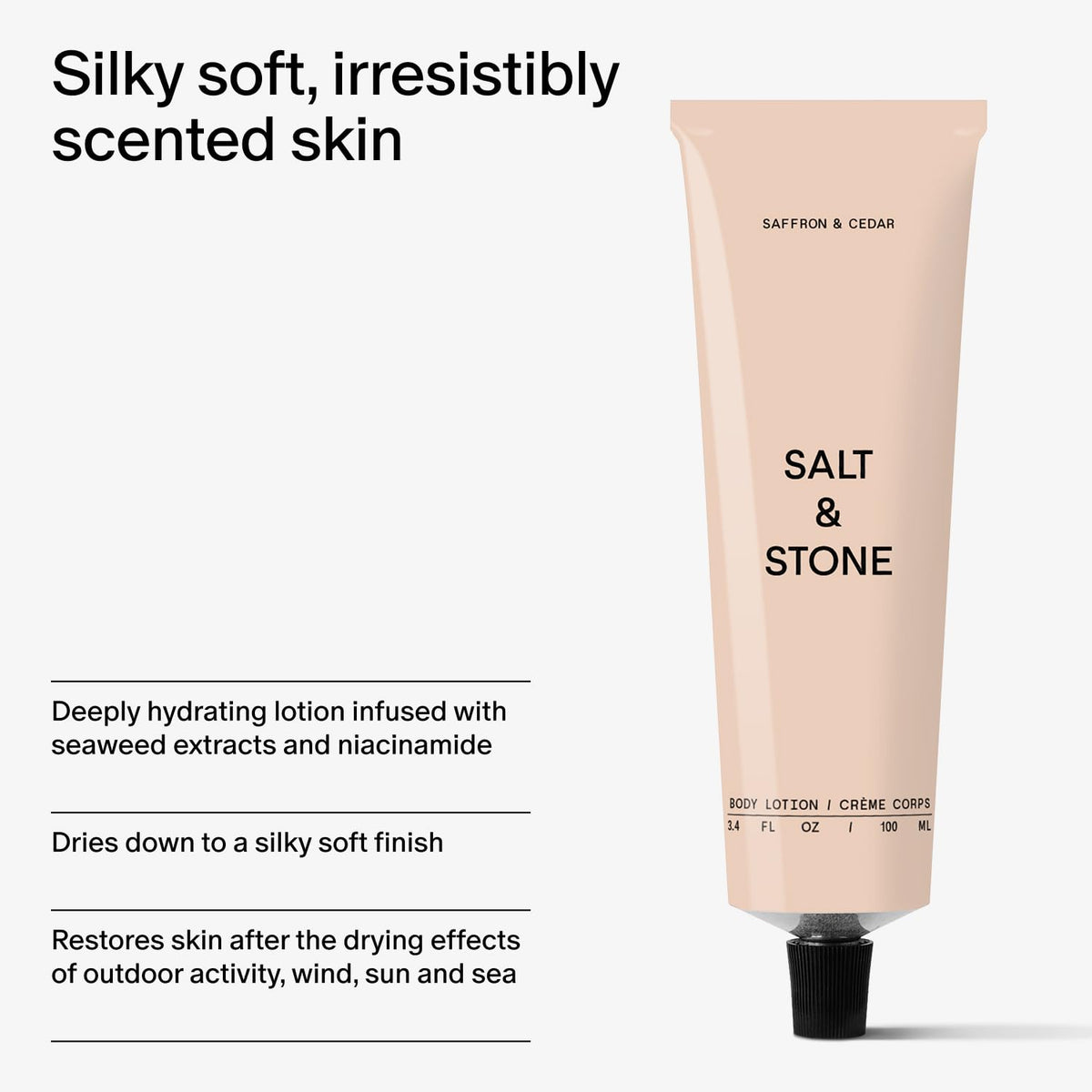Salt Stone Body Lotion for Women Men Vegan Saffron Cedar 3 4 - Salt & Stone Official Imagery - 6