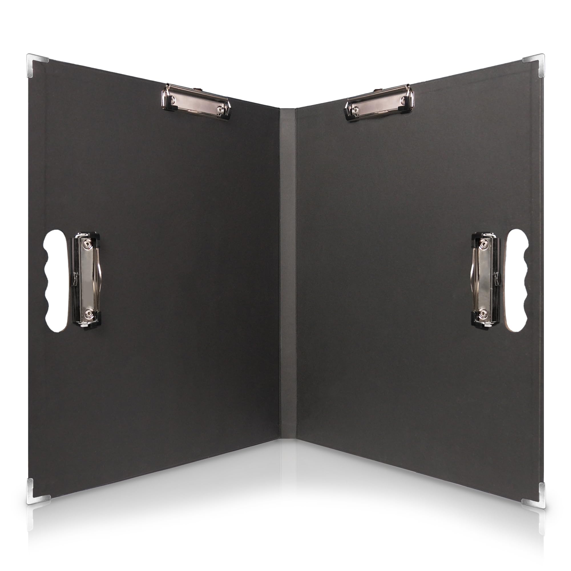 18x24 Clipboard - Foldable 18x24 File Folder & Drawing Board - Folds to 11x17 Clipboard, 4 Clips, Corner Protectors, Portable Art Portfolio, Architecture Folder, 11x17 Binder, Portfolio Binder (Black)