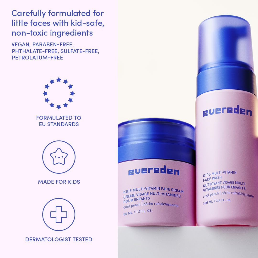 Evereden Kids Face Wash Face Cream Lip Oil Dermatologist - Evereden Official Imagery - 6