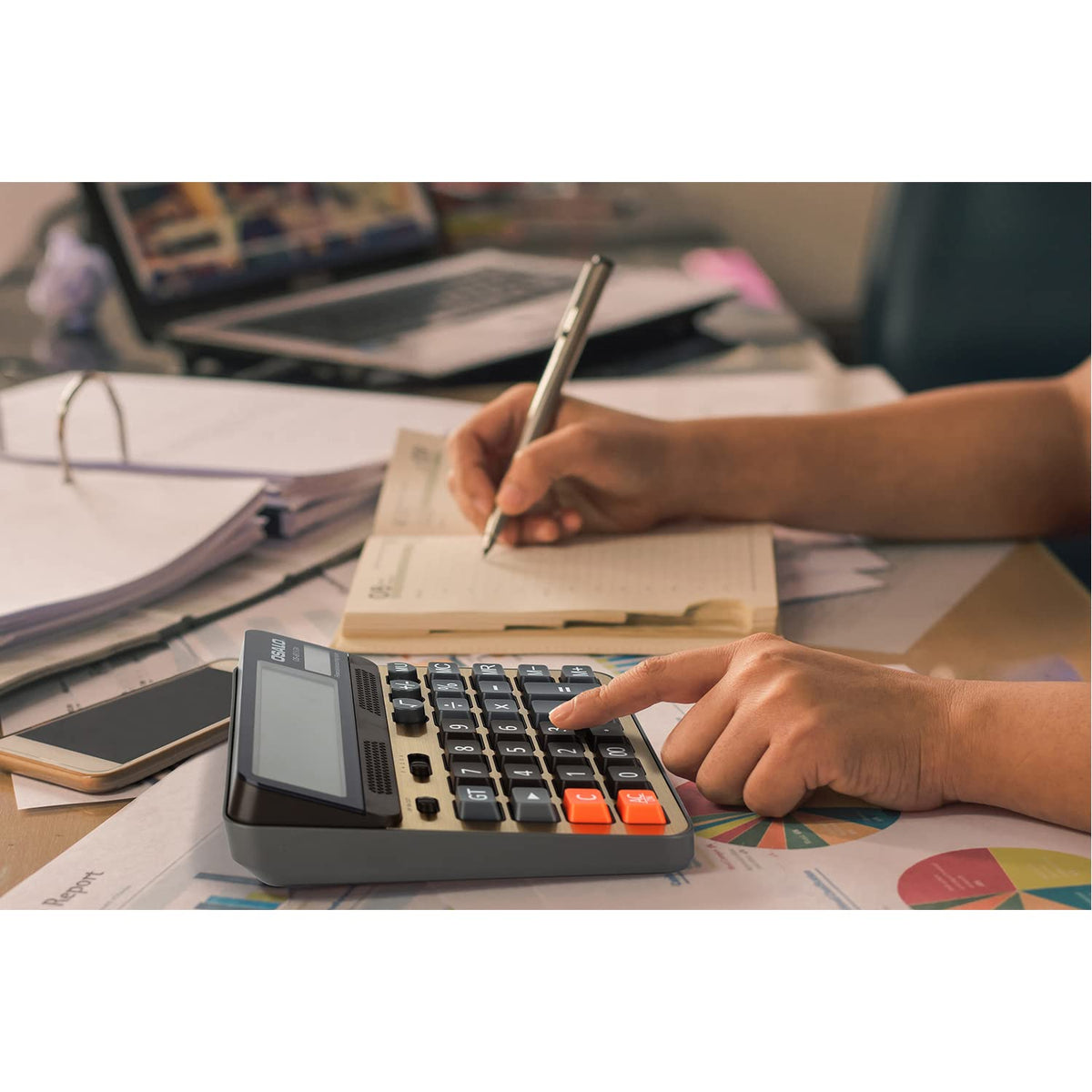 Desktop Calculator Extra Large 5 Inch LCD Display 12 Digit - pendancy Official Imagery - 3