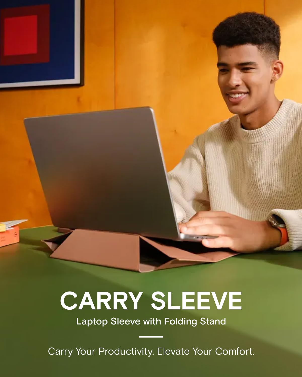 MOFT Laptop Carry Sleeve with Stand &Smart Storage for 14" Laptop for Work
