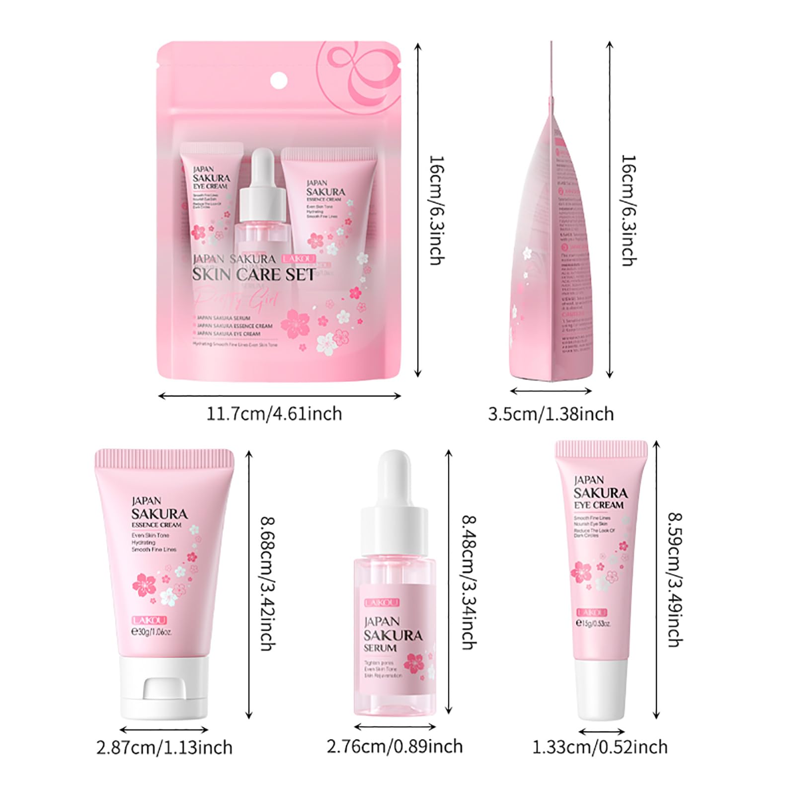 LAIKOU Skin Care Set JAPAN SAKURA Beauty Gift Sets Skin Care Kit - LAIKOU