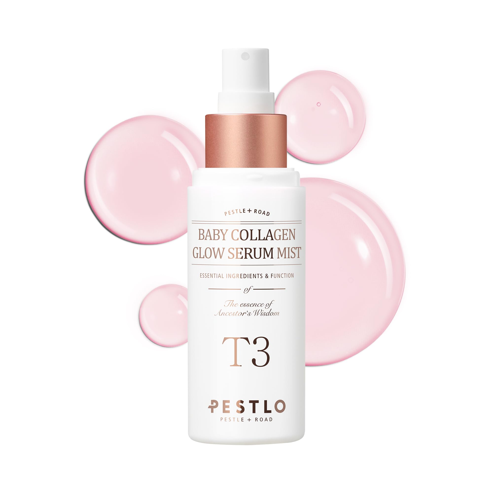 PESTLO T3 Baby Collagen Glow Serum Mist Spray (50ml) - Korean - Product Imagery