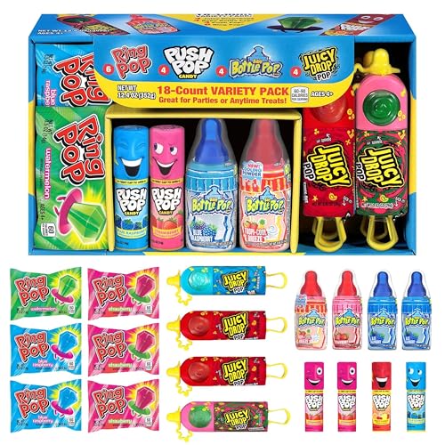 Candy Variety Pack, 18 Count Assorted Lollipops, Bulk - Product Imagery