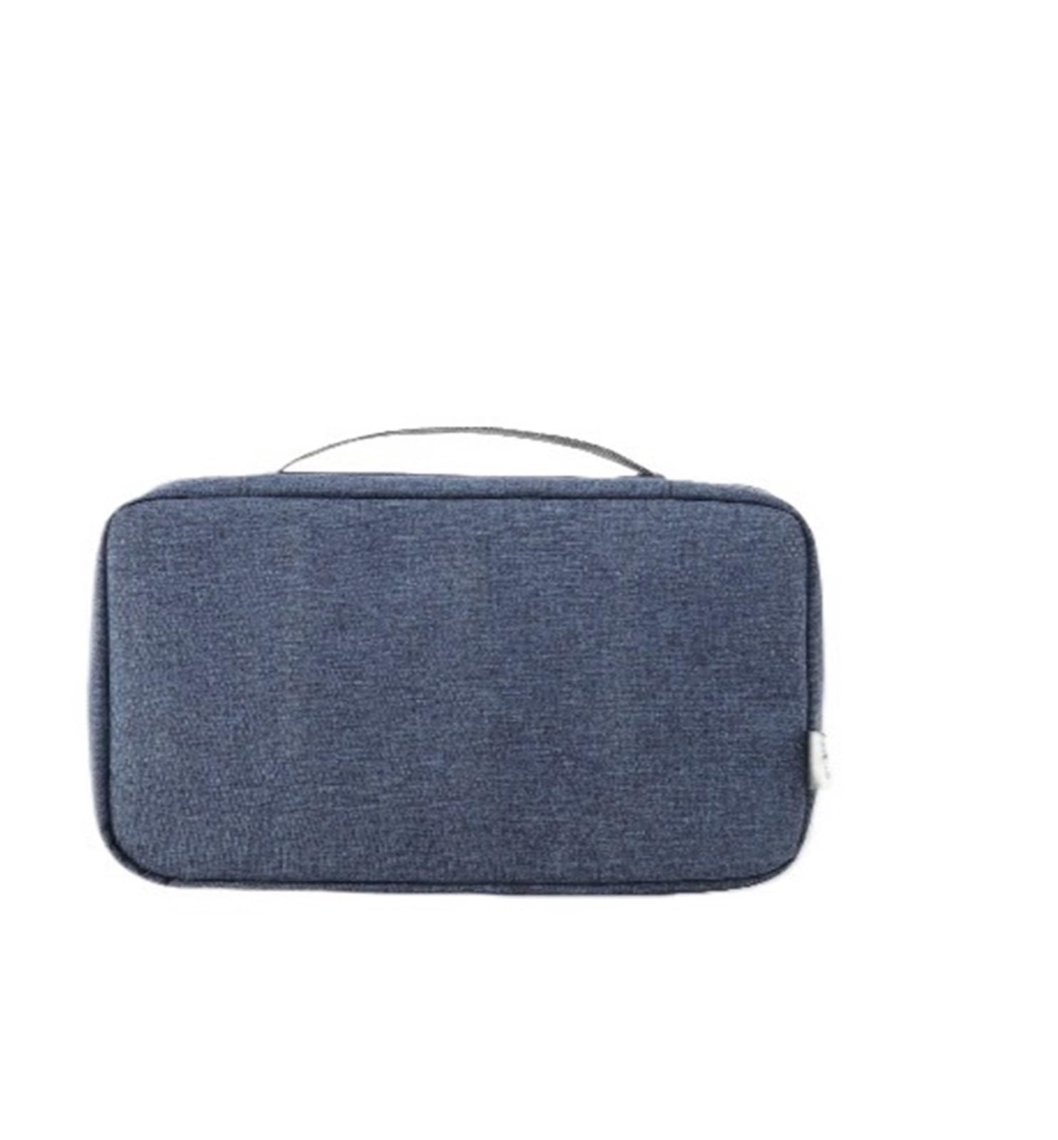 kinganrun Cosmetic Bag, Travel toiletries Bag, Foldable, Dry and Wet Separation, Three Folds, Suitable for Travel Home(Navy)