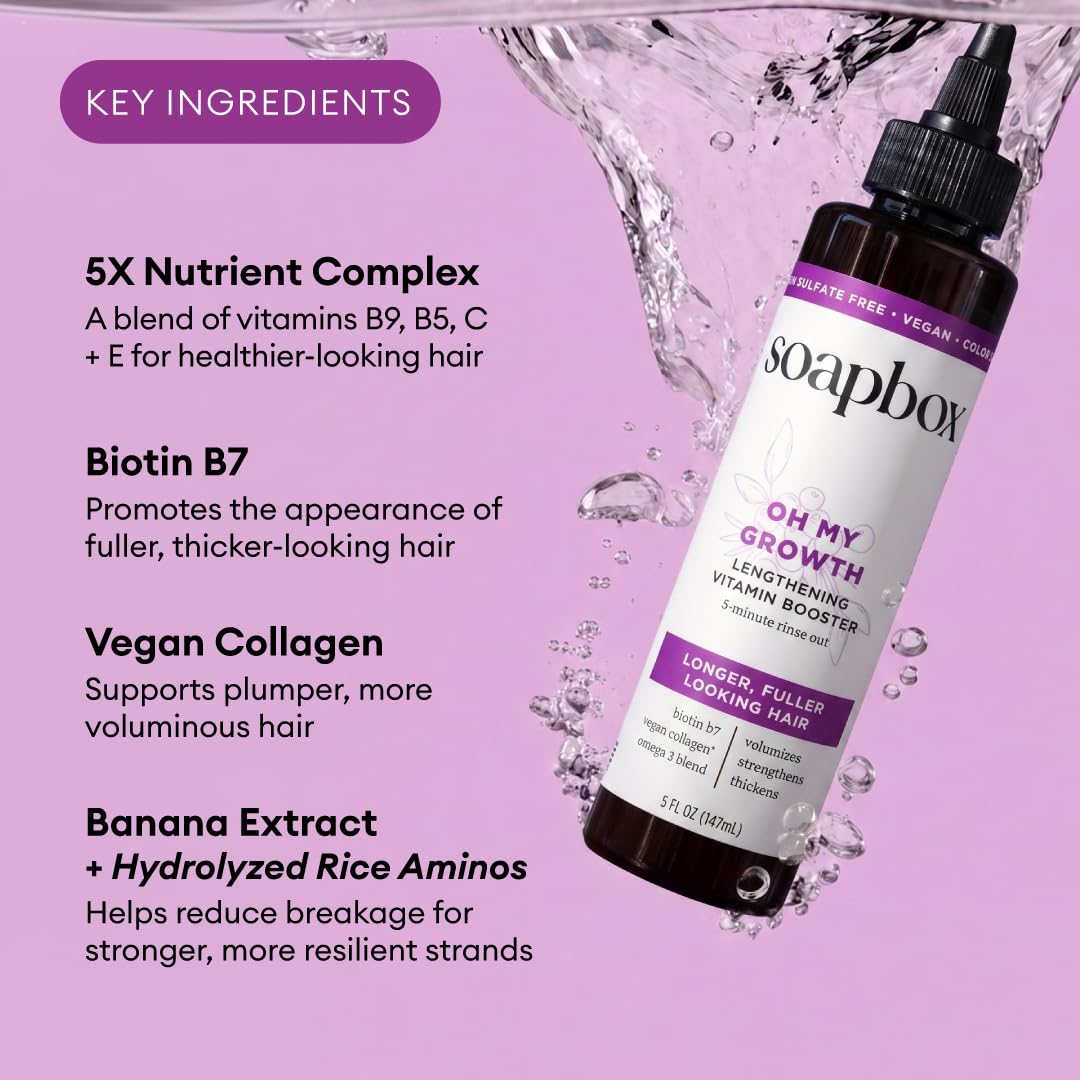 Soapbox Oh My Growth Hair Treatment, Vitamin Booster for Thicker Hair - Soapbox Official Product View 7