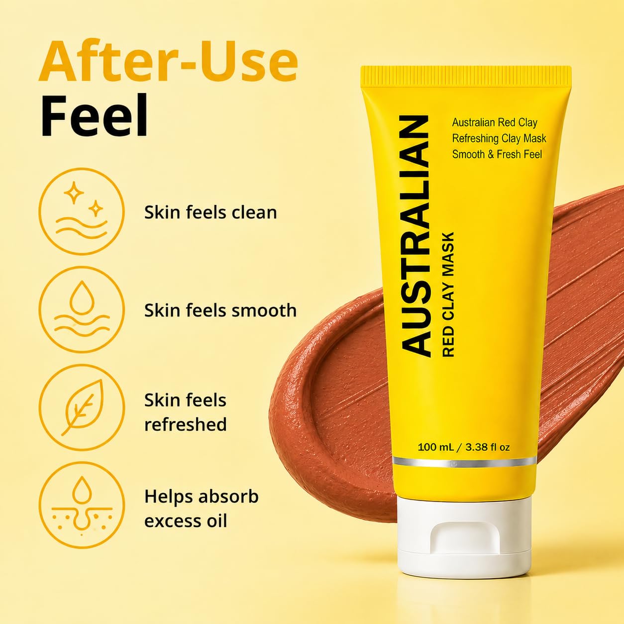 Face Mask Red Clay Australian Red Clay Face Mask Hydrating - GTVOSY Official Product Imagery - 4