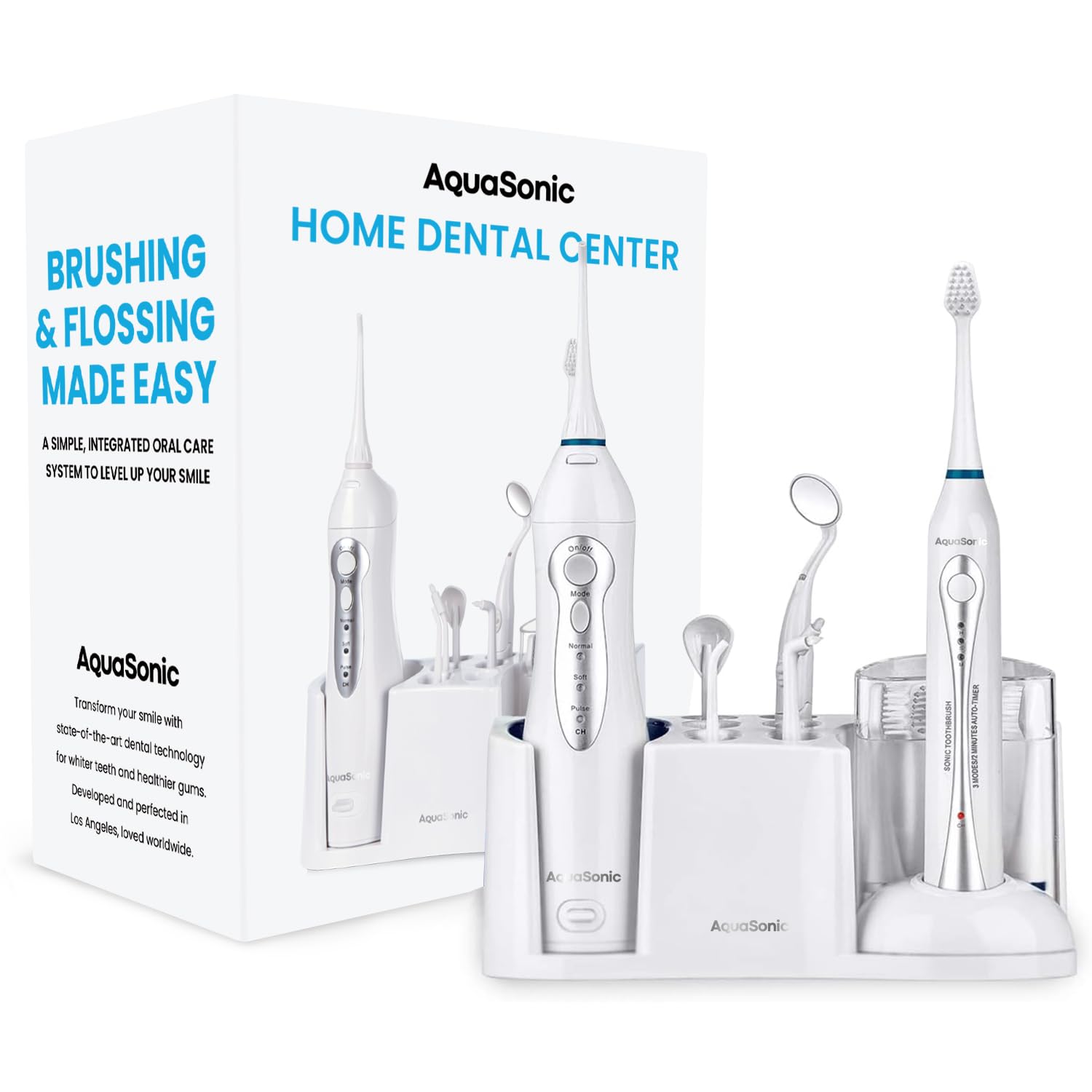 AquaSonic Home Dental Center Rechargeable Power Toothbrush & Smar - Aquasonic Official Product View 10