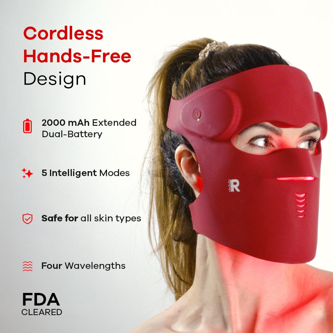LED Red Light Therapy Face Mask 280 LEDs 4 Wavelengths 5 - RevivaLight Official Imagery - 5