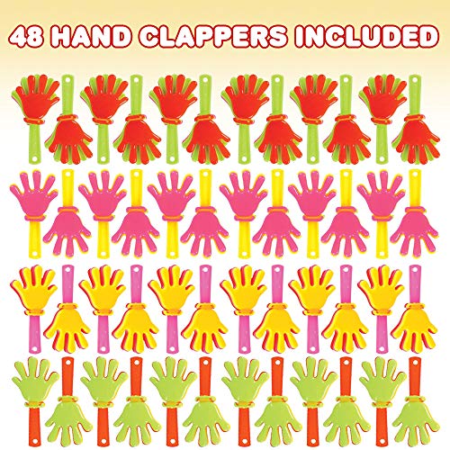 ArtCreativity Mini Hand Clappers, 48 Pack 3 Inch Party - Product Imagery