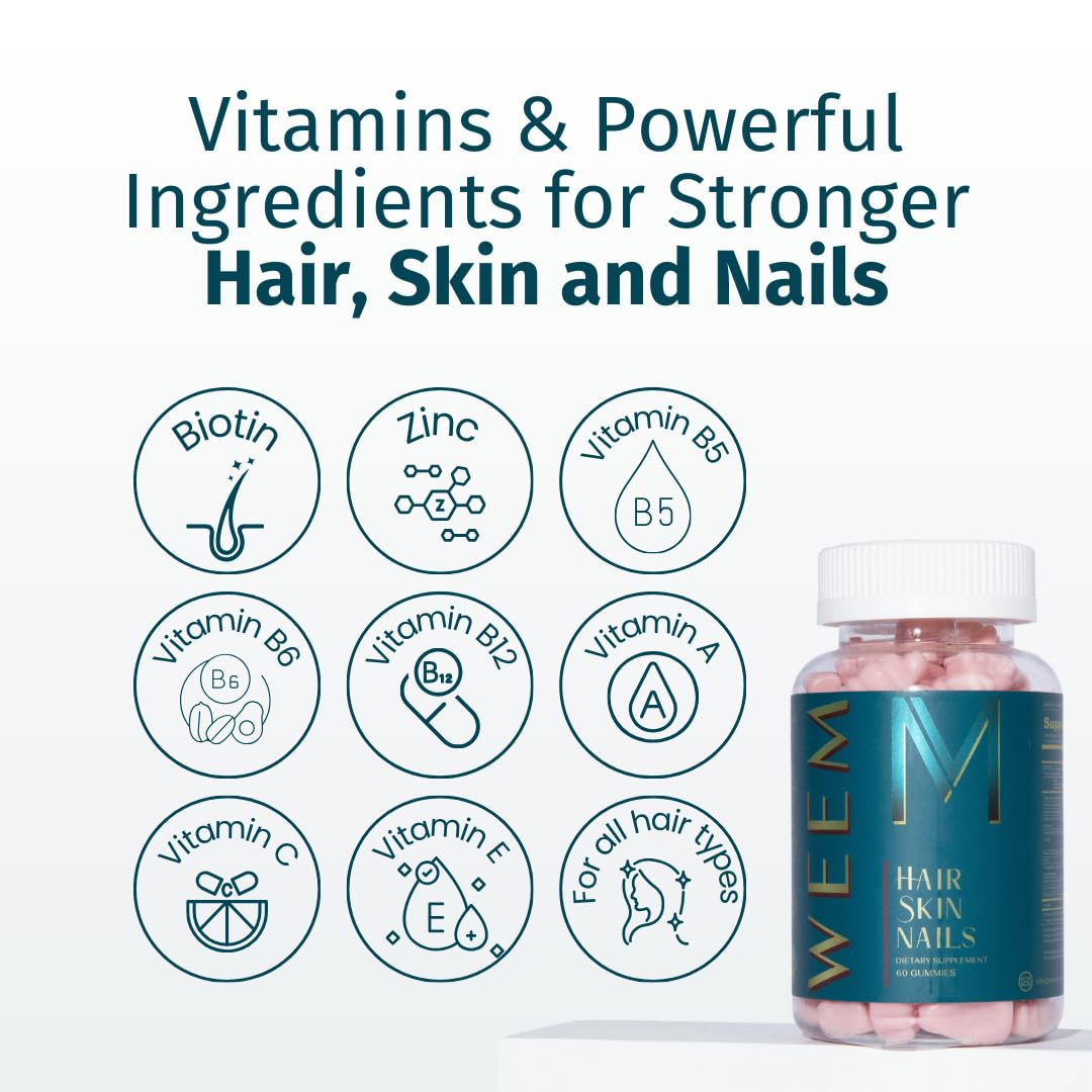 WEEM Hair Skin and Nails Gummies - WEEM Official Product View 4