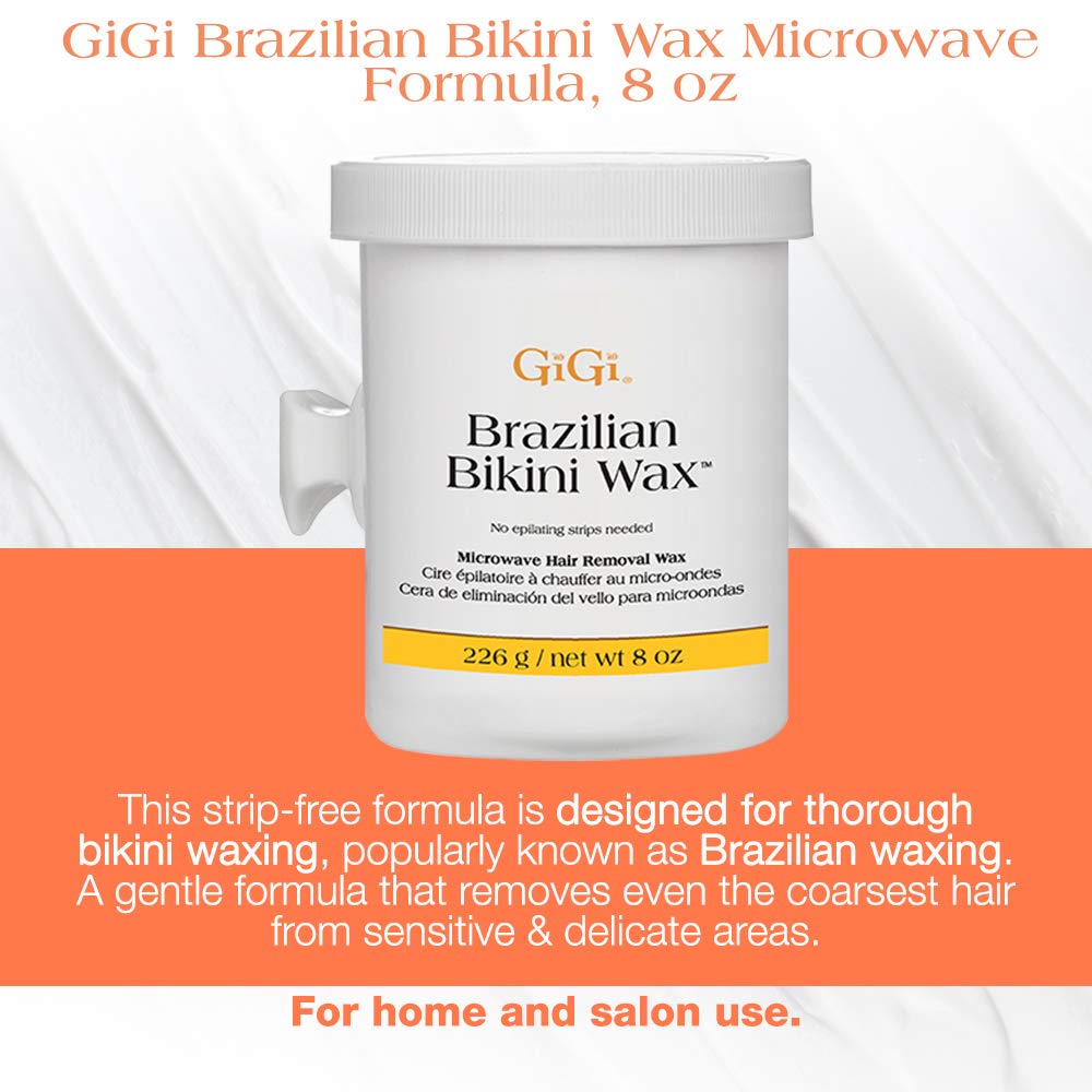 GIGI Brazilian Bikini Wax Microwave Formula Hard Wax for Hair Removal, 8 oz - GIGI Official Product View 3