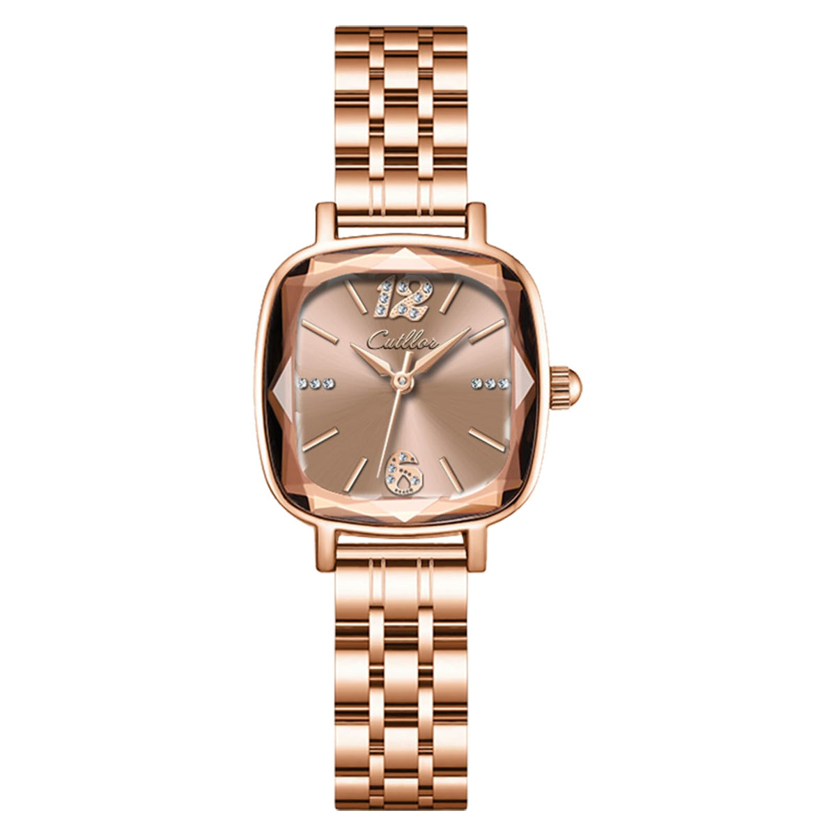 Rose Gold Square Ladies Watches Small Wrists Rectangular - BOGEVNOR Official Imagery - 1