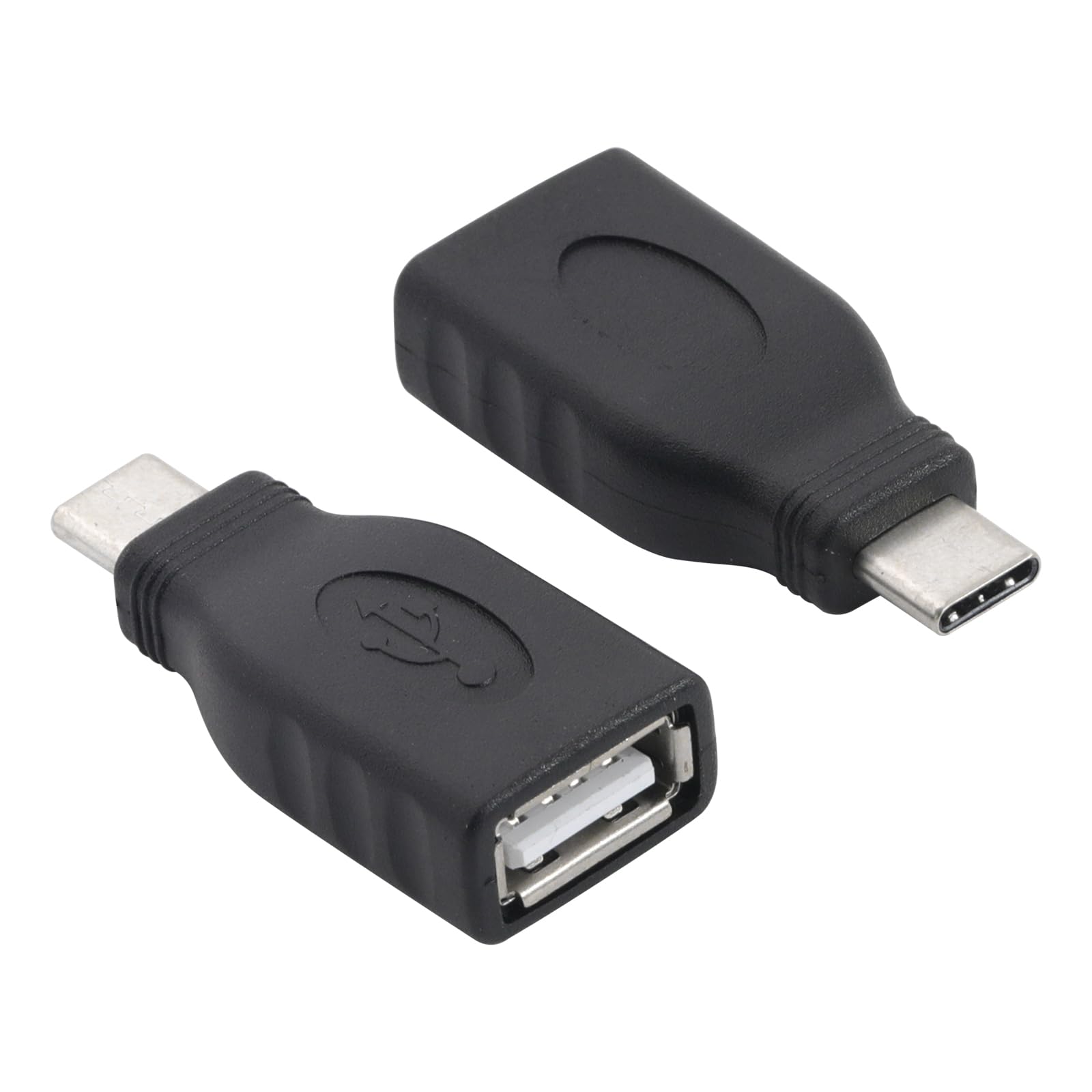 Teansic 2PCS USB-C Male to USB-A Female OTG Adapter,USB 2.0 Converter for Data Transfer and Charging Compatible with Smartphones, Tablets, Laptops and USB Peripherals