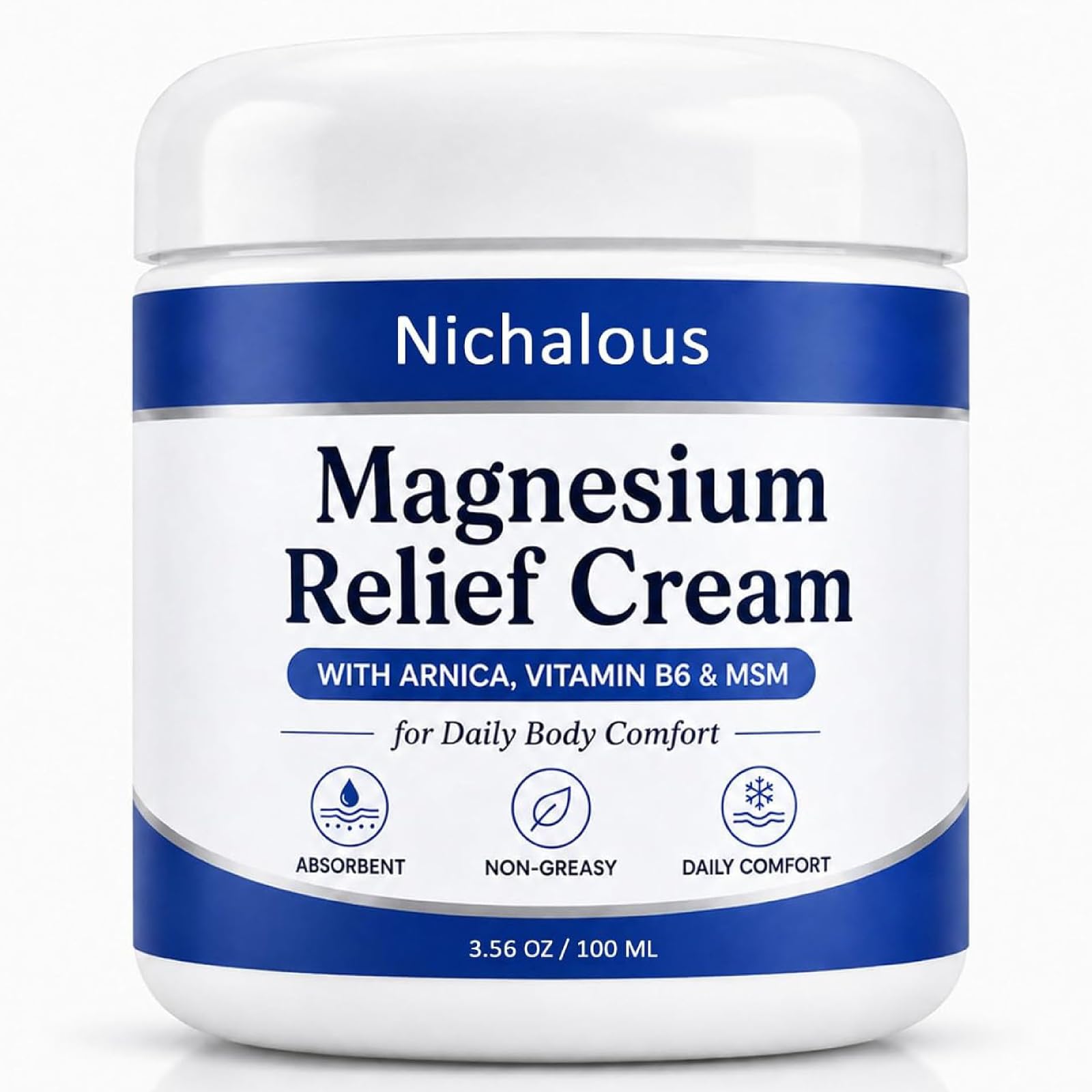 Nichalous Magnesium Relief Cream with Arnica & Lavender 3.56oz