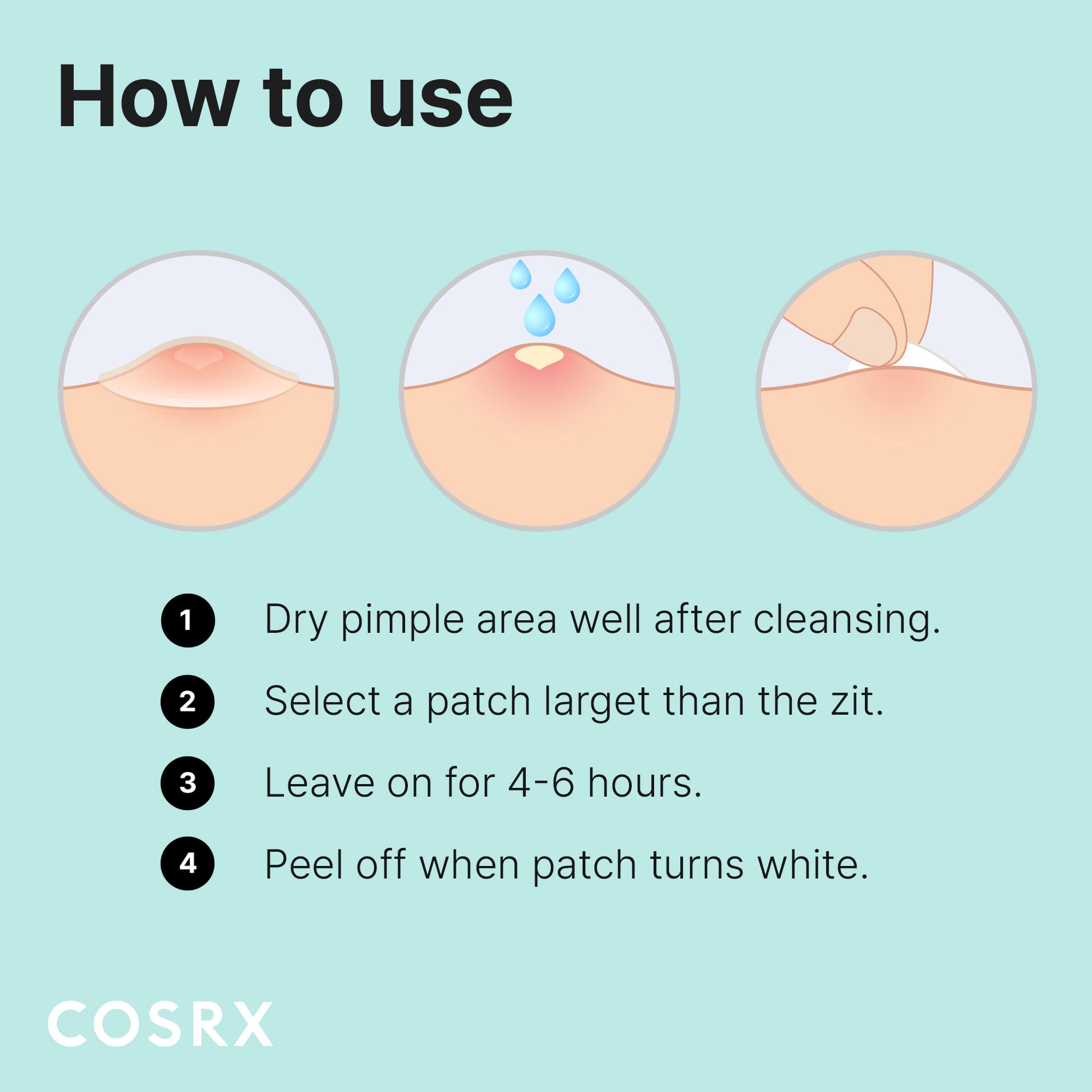 COSRX Acne Pimple Patches Absorbing Hydrocolloid Spot, 3 Size - COSRX
