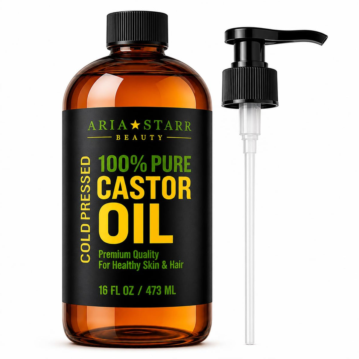 Aria Starr Castor Oil Cold Pressed - Aria Starr Beauty Official Imagery - 1