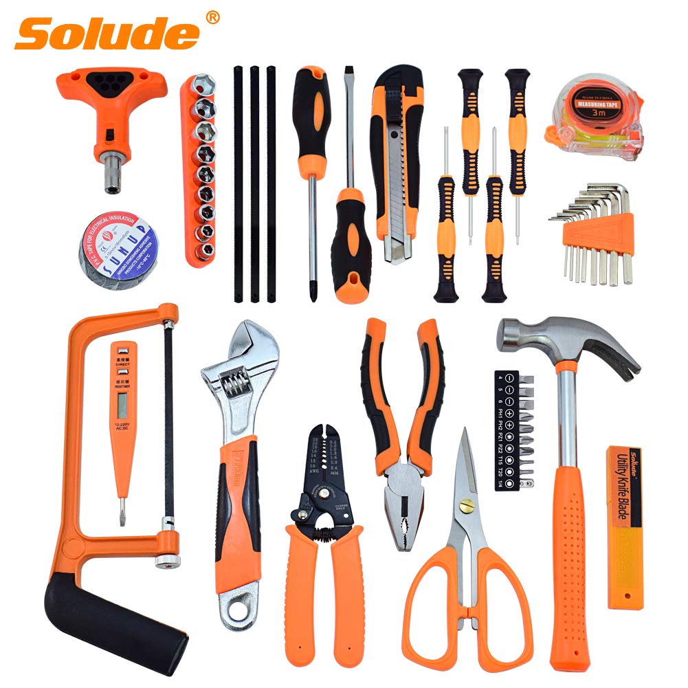 Tool Set 48 Piece Home Tool Kit for Men Women Homeowner - SOLUDE Official Imagery - 5