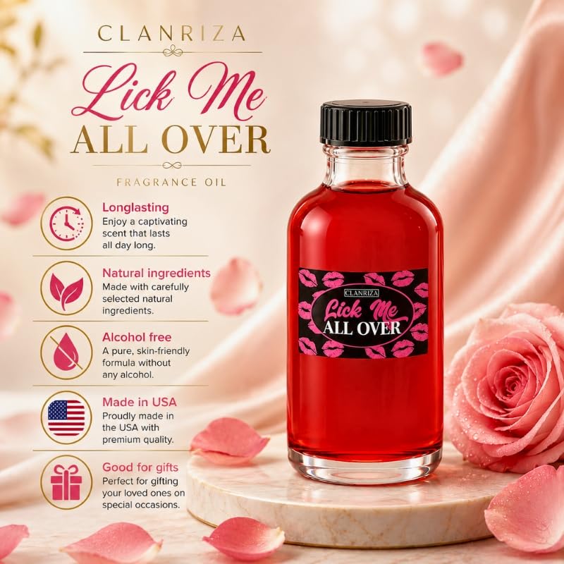 2 Fl Oz Lick Me All Over Fragrance Oil Sweet Scented Natural Oil - Product Imagery