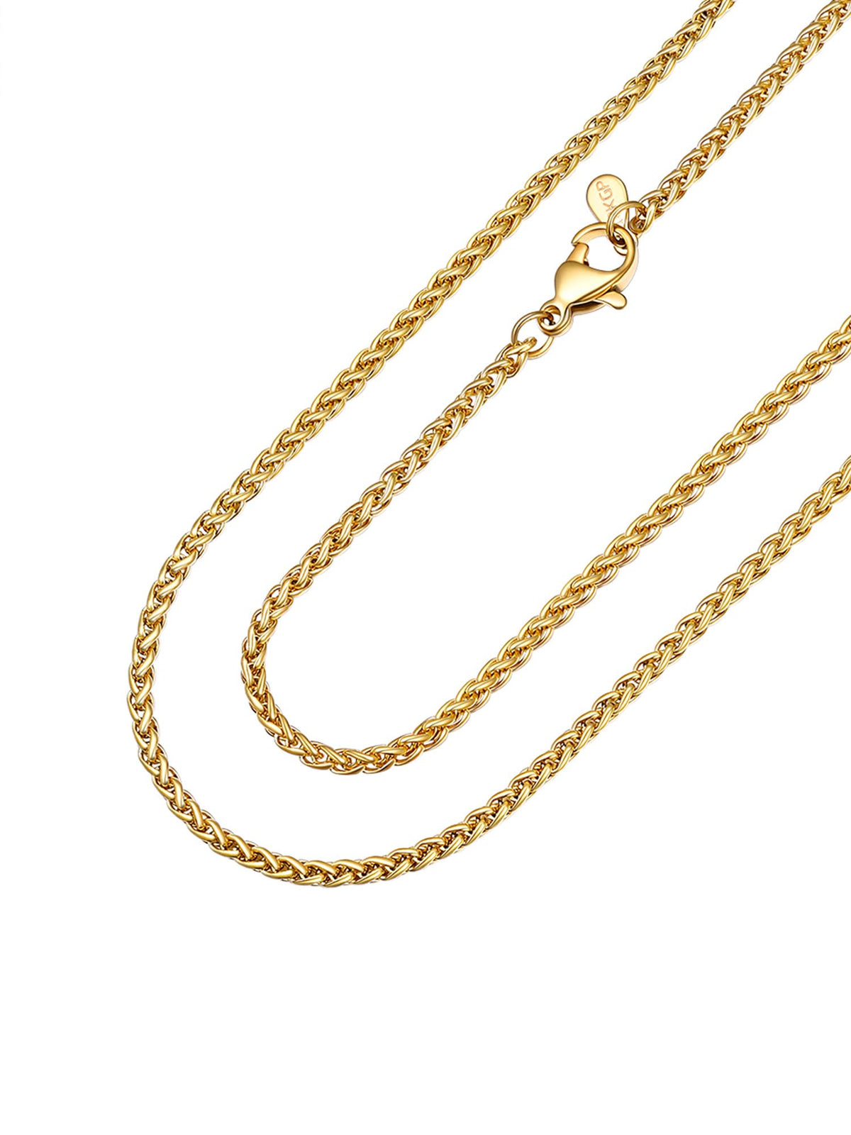 PROSTEEL Stainless Steel Wheat Chain Necklace for Men Women - PROSTEEL Official Imagery - 1