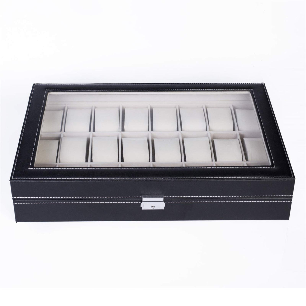 Portable Watch Box 24 Slot Leather Jewelry Tray Travel Watch - Wegi King Official Imagery - 3