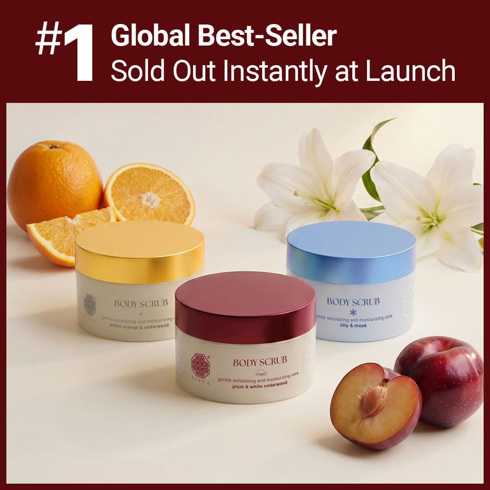 Perfume Therapy Body Scrub Sunset 8 8 fl oz l Plum Cedarwood - TIELA Official Imagery - 4