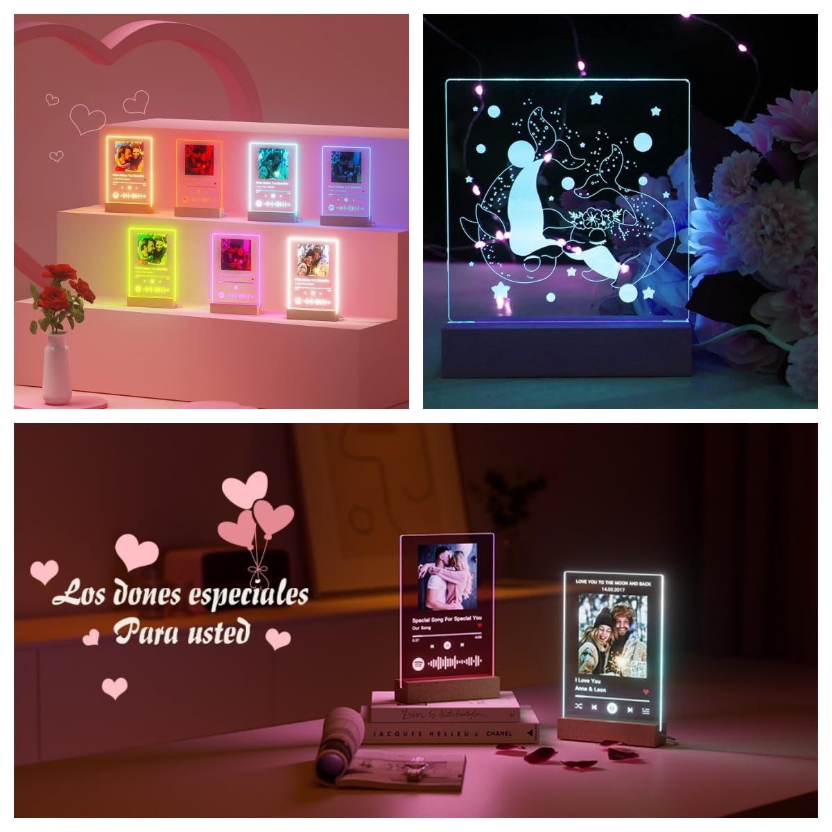 4Pcs Rectangle Wood LED Light Stand Display Base for - Lyshujli Official Imagery - 6