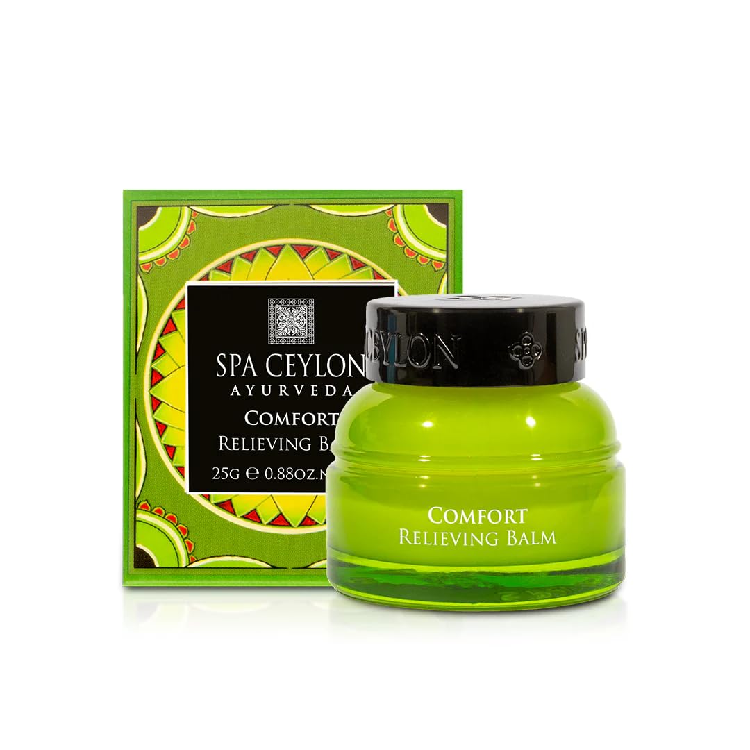Spa Ceylon Ayurveda Comfort herbal balm for skin relief, featuring natural ingredients in a moisturizing skin moisturizer.