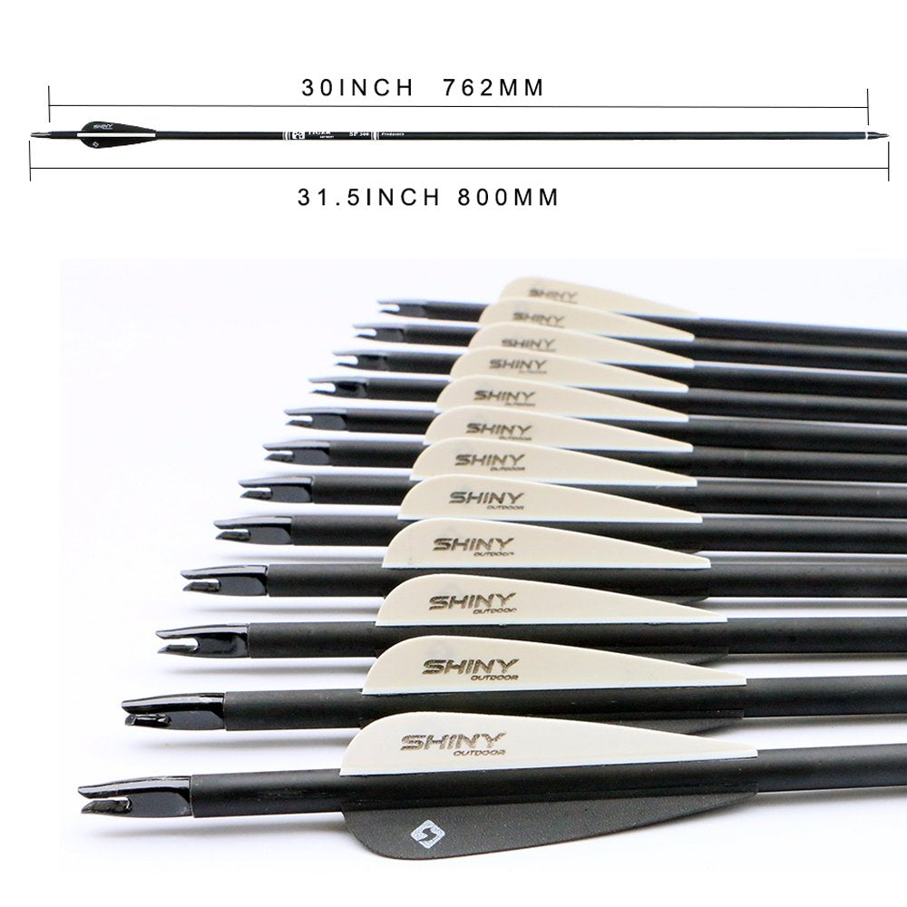 30 Carbon Arrows for Compound Recurve Bow Hunting Target - TIGER ARCHERY Official Imagery - 4