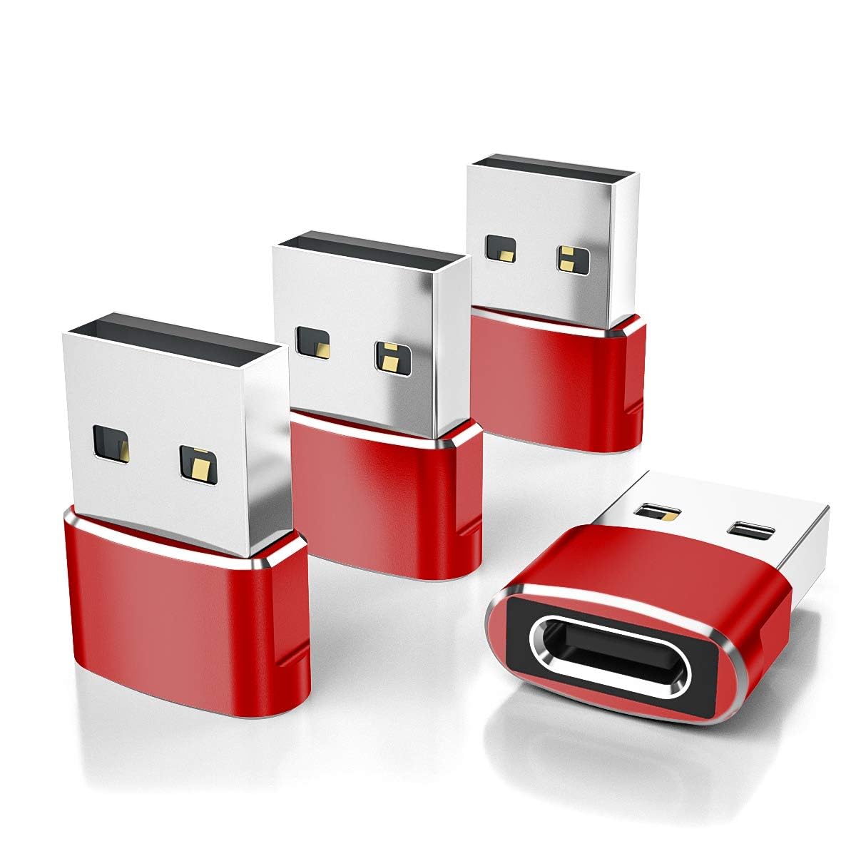 Elebase USB to USB C Adapter for iPhone 17 4Pack,USBC Car Charger by Elebase - Angle View 8