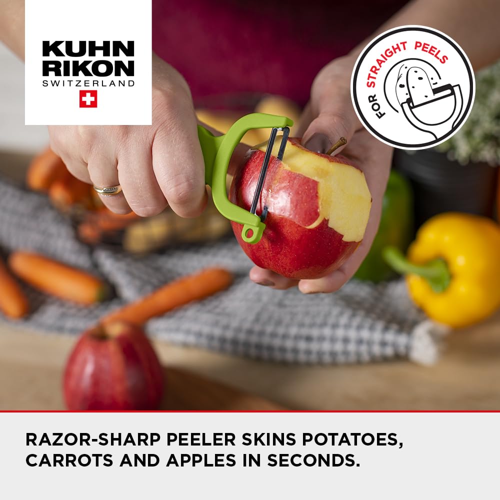 Kuhn Rikon Original Swiss Peeler 3-Pack Red/Green/Yellow - Kuhn Rikon Official Product View 3