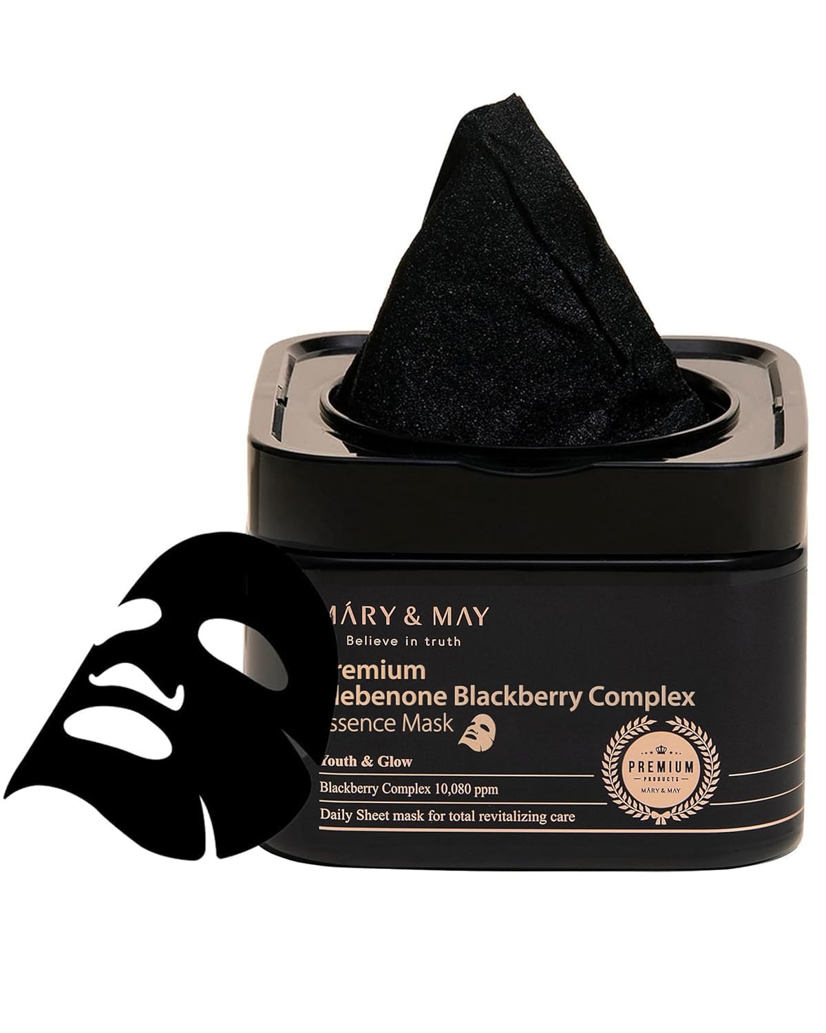 Mary May Idebenone Blackberry Essence Mask Bamboo Charcoal - Mary&May Official Imagery - 2