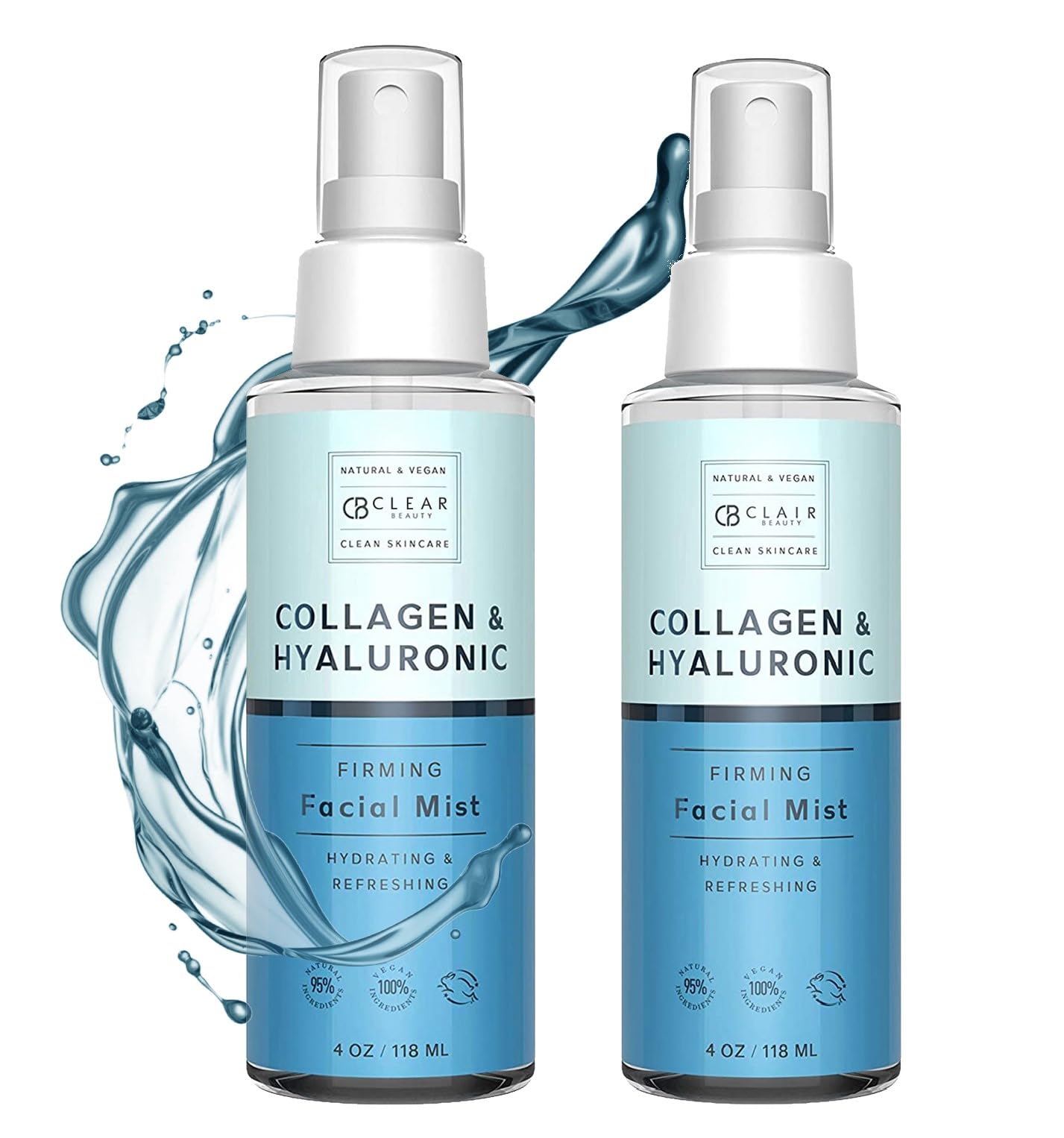 Clear Beauty Hyaluronic Acid & Collagen Hydrating Facial Mist, Dermatologist Tested - Clear Beauty Official Product View 9