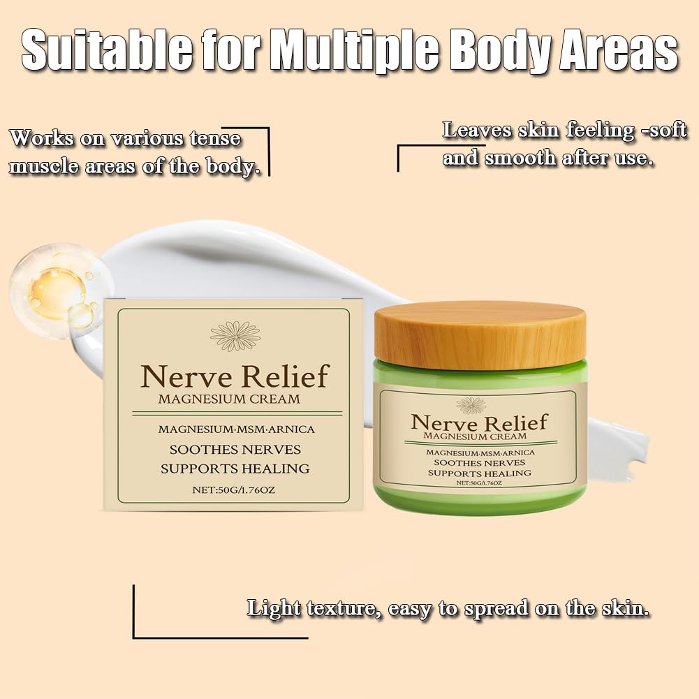 Vingtank Magnesium Cream with Arnica and MSM in a 50g jar, soothing skin moisturizer with natural ingredients.