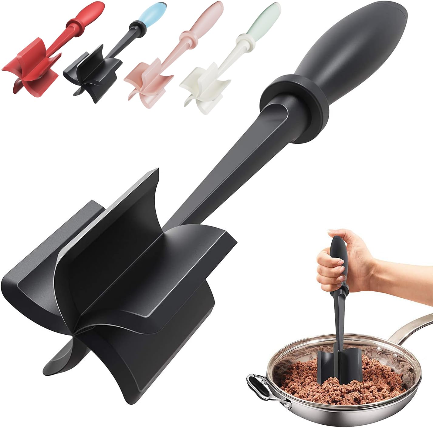 Upgrade Meat Chopper Hamburger Masher Ground Beef Smasher - Product Imagery