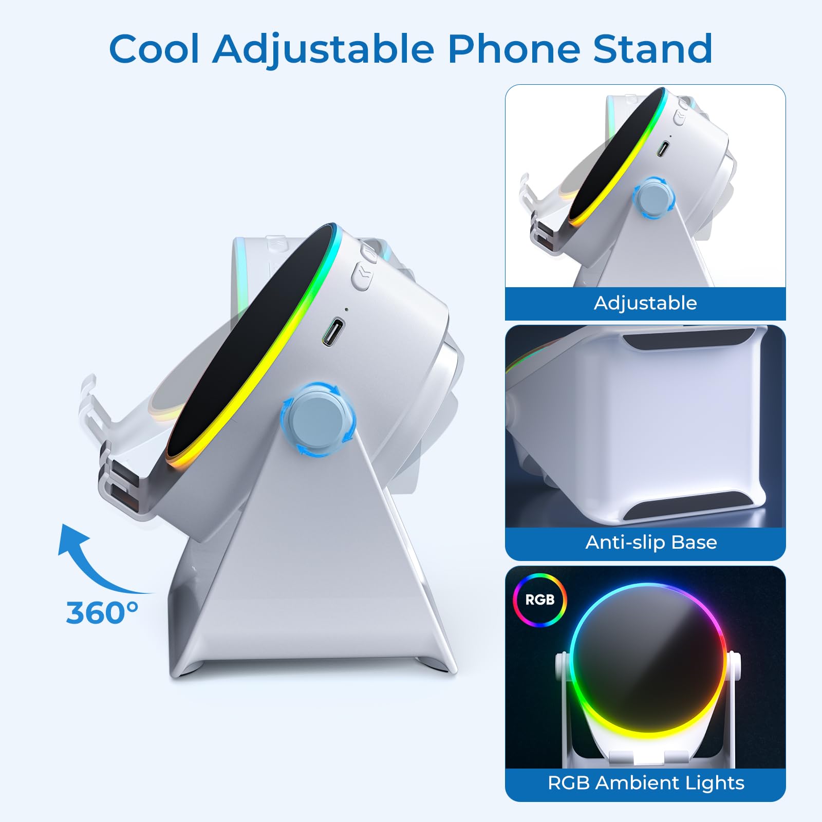 Dohelly Wireless Induction Bluetooth Speaker 4 in1 Phone Holder Speaker - Dohelly Official Product View 7