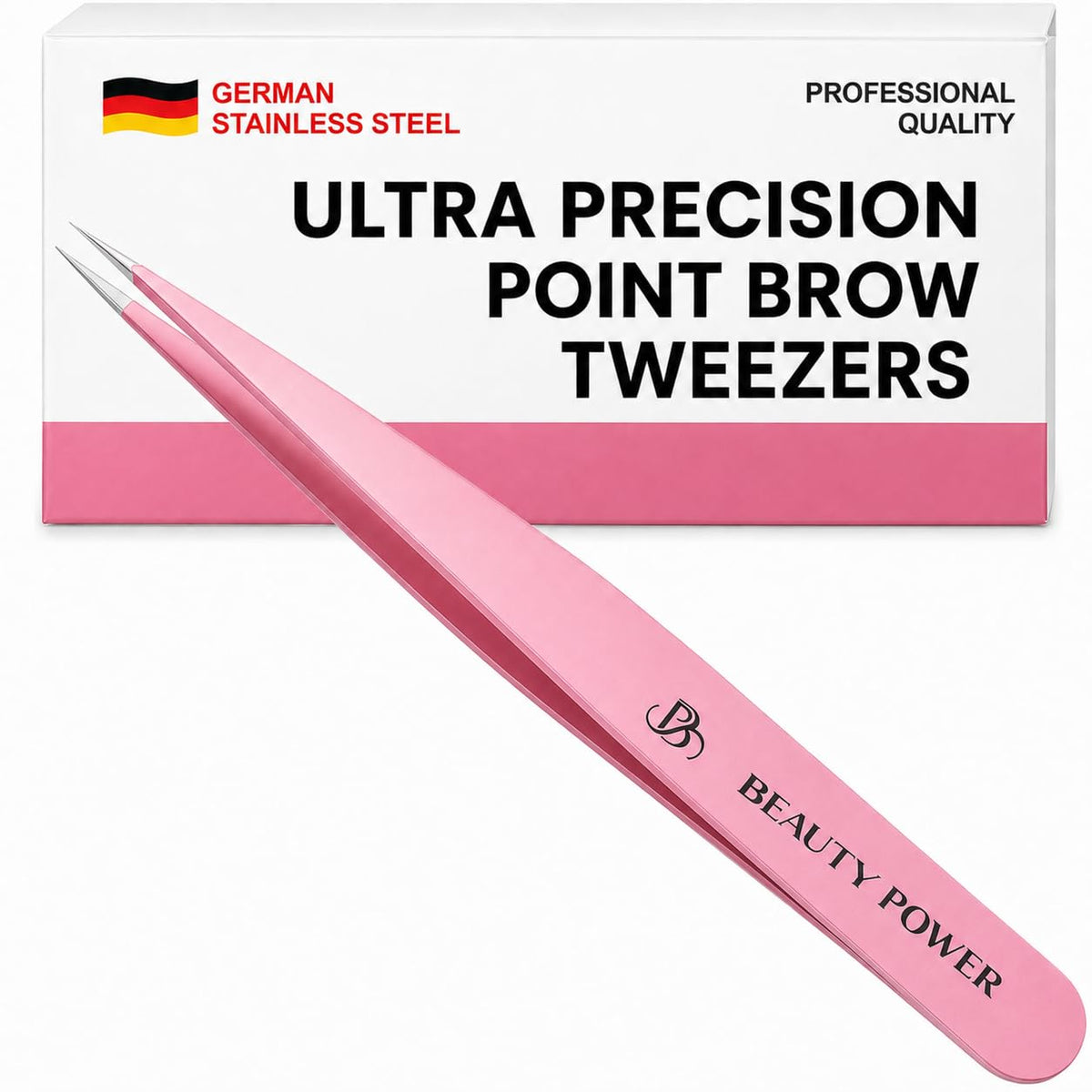 Beauty Power Precision Pointed Tweezers Ingrown Hair Eyebrow - Beauty Power Official Imagery - 2